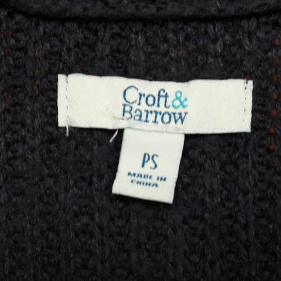 Dark Navy Knit Cardigan, Size Petite Small - Picture 5 of 5